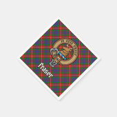 Serviette En Papier Clan Fraser de Lovat Crest sur Tartan (Coin)