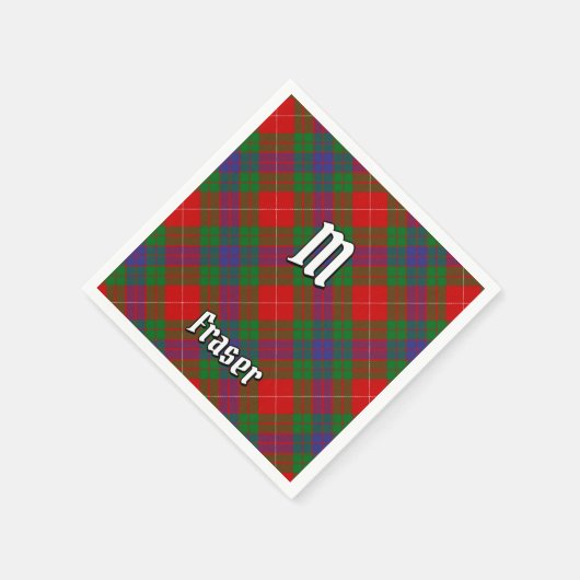 Serviette En Papier Clan Fraser Tartan Napkins (Coin)