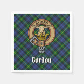 Serviette En Papier Clan Gordon Crest sur Tartan (Devant)