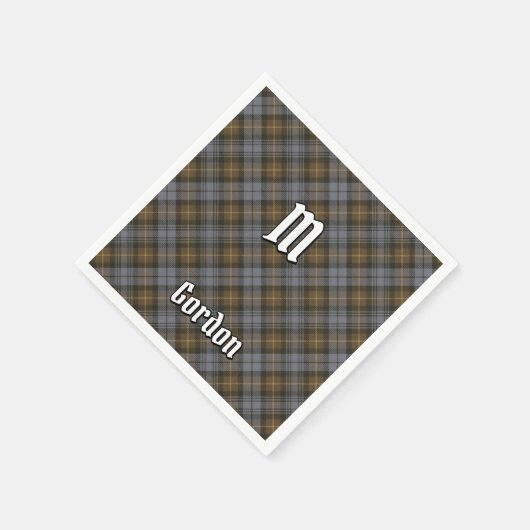 Serviette En Papier Clan Gordon Napkins Tartan Patiné (Coin)