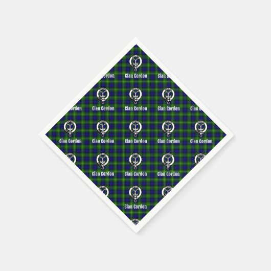 Serviette En Papier Clan Gordon Tartan Crest (Coin)