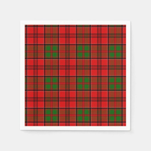 Serviette En Papier Clan Grant Tartan (Devant)