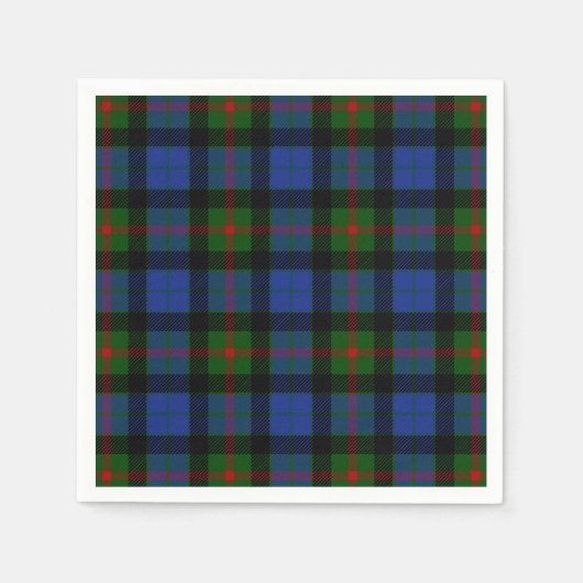 Serviette En Papier Clan Gunn Tartan (Devant)