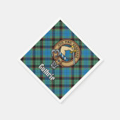 Serviette En Papier Clan Guthrie Crest sur Tartan (Coin)
