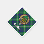 Serviette En Papier Clan Hamilton Crest sur la chasse Tartan (Coin)