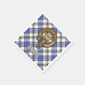Serviette En Papier Clan Hannay Crest sur Tartan (Coin)