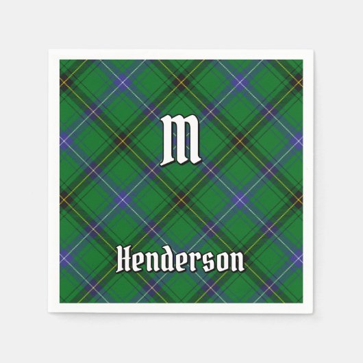 Serviette En Papier Clan Henderson Tartan (Devant)