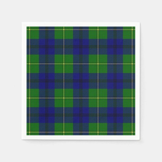 Serviette En Papier Clan Johnston Tartan (Devant)