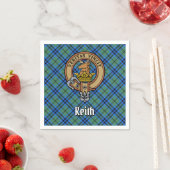 Serviette En Papier Clan Keith Crest sur Tartan (En situation)