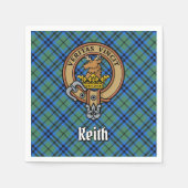Serviette En Papier Clan Keith Crest sur Tartan (Devant)