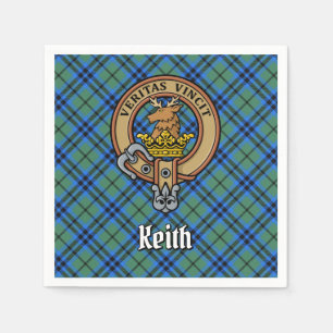 Serviette En Papier Clan Keith Crest sur Tartan