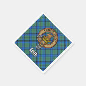 Serviette En Papier Clan Keith Crest sur Tartan (Coin)