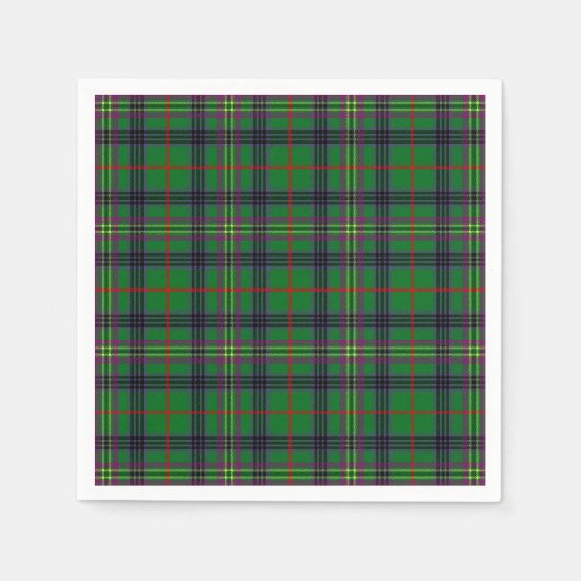 Serviette En Papier Clan Kennedy Tartan (Devant)