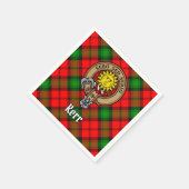 Serviette En Papier Clan Kerr Crest sur Tartan (Coin)