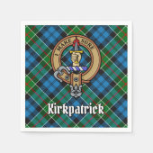 Serviette En Papier Clan Kirkpatrick Crest sur Tartan (Devant)