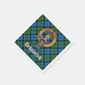 Serviette En Papier Clan Kirkpatrick Crest sur Tartan (Coin)