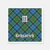 Serviette En Papier Clan Kirkpatrick Tartan (Devant)