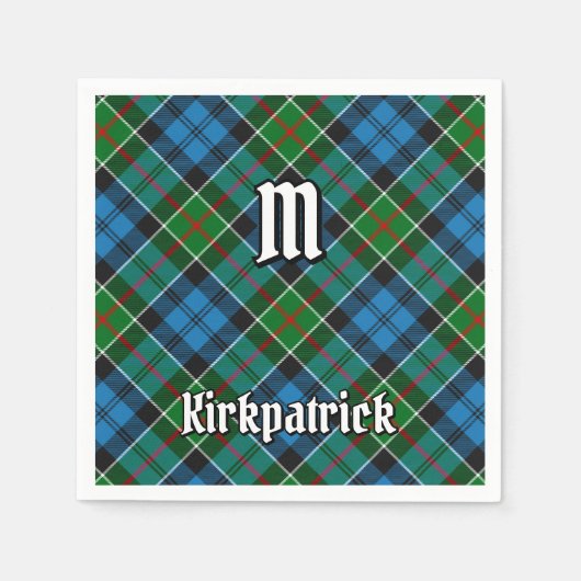 Serviette En Papier Clan Kirkpatrick Tartan (Devant)