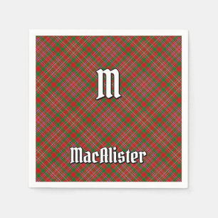 Serviette En Papier Clan MacAlister Tartan Napkins