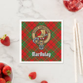 Serviette En Papier Clan MacAulay Crest sur Tartan (En situation)