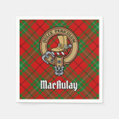 Serviette En Papier Clan MacAulay Crest sur Tartan (Devant)
