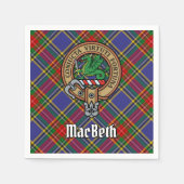 Serviette En Papier Clan MacBeth Crest sur Tartan (Devant)