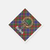 Serviette En Papier Clan MacBeth Crest sur Tartan (Coin)