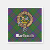 Serviette En Papier Clan MacDonald Crest sur Tartan (Devant)