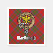 Serviette En Papier Clan MacDonald de Keppoch Crest sur Tartan (Devant)