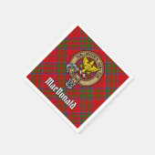 Serviette En Papier Clan MacDonald de Keppoch Crest sur Tartan (Coin)