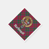 Serviette En Papier Clan MacDougall Crest sur Tartan (Coin)