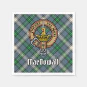 Serviette En Papier Clan MacDowall Crest sur Tartan (Devant)