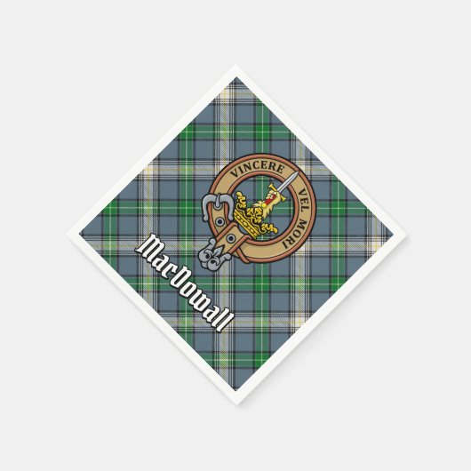 Serviette En Papier Clan MacDowall Crest sur Tartan (Coin)