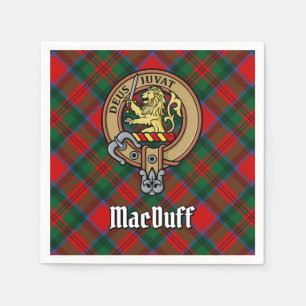 Serviette En Papier Clan MacDuff Crest sur Tartan
