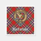 Serviette En Papier Clan MacFarlane Crest sur Tartan (Devant)