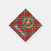 Serviette En Papier Clan MacFarlane Crest sur Tartan (Coin)