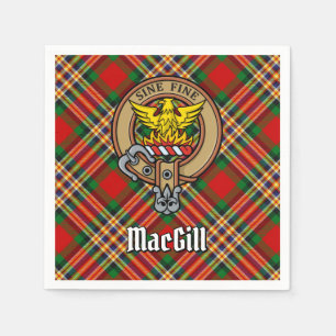 Serviette En Papier Clan MacGill Crest sur Tartan