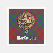 Serviette En Papier Clan MacGowan Crest sur Tartan (Devant)