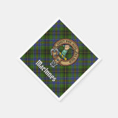 Serviette En Papier Clan MacInnes Crest sur Tartan (Coin)