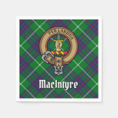 Serviette En Papier Clan MacIntyre Crest sur Tartan (Devant)