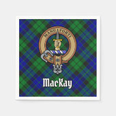 Serviette En Papier Clan MacKay Crest sur Tartan (Devant)
