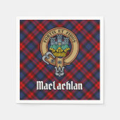 Serviette En Papier Clan MacLachlan Crest sur Tartan (Devant)