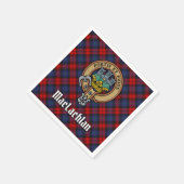 Serviette En Papier Clan MacLachlan Crest sur Tartan (Coin)