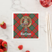 Serviette En Papier Clan MacLean Crest sur Tartan (En situation)