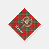 Serviette En Papier Clan MacLean Crest sur Tartan (Coin)