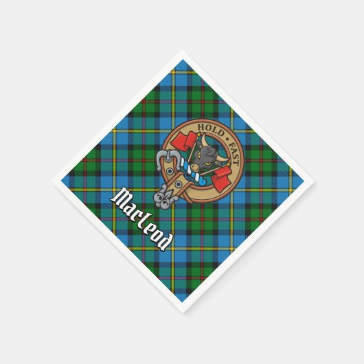 Serviette En Papier Clan MacLeod Crest sur la chasse Tartan (Coin)