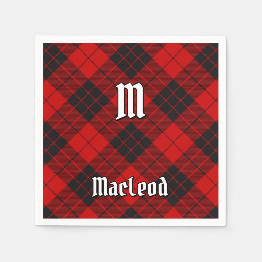 Serviette En Papier Clan Macleod de Raasay Tartan (Devant)