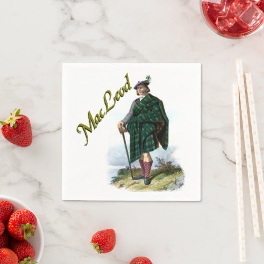 Serviette En Papier Clan MacLeod Scottish Dream Napkins (En situation)