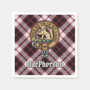 Serviette En Papier Clan MacPherson Crest sur la chasse Tartan