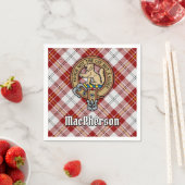 Serviette En Papier Clan MacPherson Crest sur le tatan de robe (En situation)